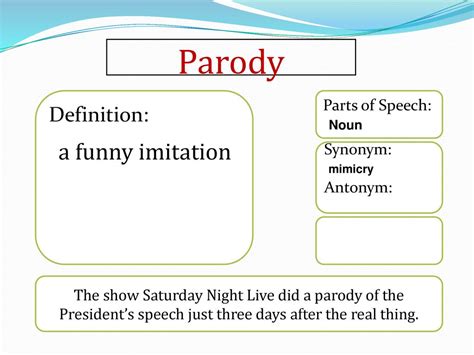are parody and imitation synonyms